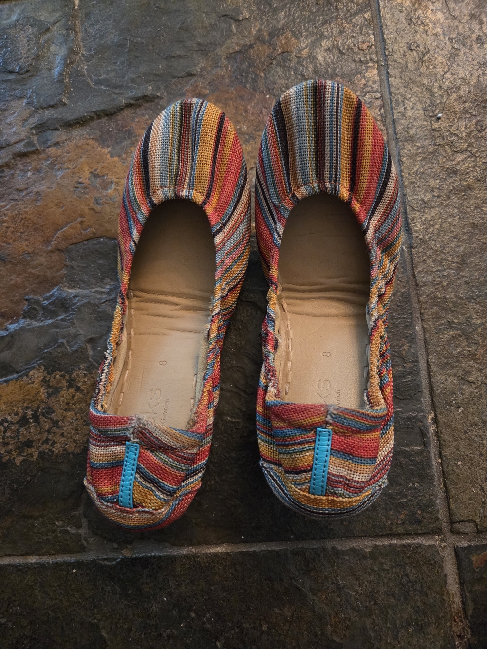 Tieks Sunset Stripe Flats